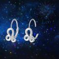 wholesale 925 Sterling Silver Leo Zodiac Sign Leverback Dangle Earrings for Women Girls -0-4
