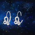 wholesale 925 Sterling Silver Leo Zodiac Sign Leverback Dangle Earrings for Women Girls -0-4