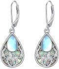 wholesale 925 Sterling Silver Abalone Shell Butterfly Filigree Drop Dangle Earrings for Women-0-0