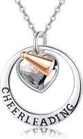 wholesale 925 Sterling Silver Megaphone Charm Cheerleading Pendant Necklace-0-0