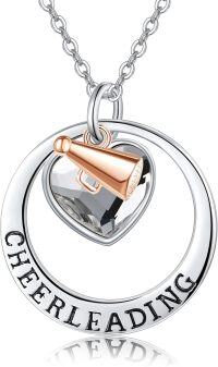 wholesale 925 Sterling Silver Megaphone Charm Cheerleading Pendant Necklace-Cheerleading cheer necklace