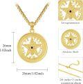 wholesale Gold 925 Sterling Silver Pentagram Necklace with Black Stone and Compass Design - 24K Gold Plated Jewelry for Women & Men-0-5