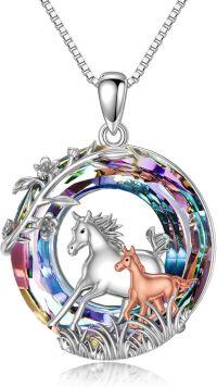 wholesale TOUPOP Horse Gifts For Women Horse Necklace For Women Gifts For Horse Lover 925 Sterling Silver Horse Pendant Horse Jewelry For Women Daughter Sister Wife Mom Birthday Mother's Day Christmas Gift -undefined