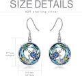 wholesale TOUPOP Sea Turtle Earrings For Women Sterling Silver Turtle Palm Tree Earrings With Blue Crystal Ocean Sea Turtle Jewelry Birthday Christmas Gifts For Women -0-3
