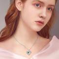 wholesale Sterling Silver Birthstone Crystal Mom Necklace Heart Elephant Jewelry Gift-0-4