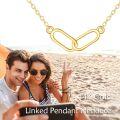 wholesale 14K Gold Infinity Link Chain Minimalist Jewelry for Sisters and Families-0-4