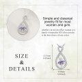 wholesale 925 Sterling Silver Infinity Ballerina Pendant Necklace with Purple Stones and CZs for Women Girls Gifts-0-5