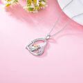 wholesale 925 Sterling Silver Dinosaur Pendant Necklace Wholesale Love You Forever-0-3