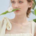wholesale 14K Gold Diamond Cross Pendant Necklace for Women Fine s-0-4