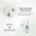 wholesale 925 Sterling Silver Labradorite Teardrop Filigree Leverback Earrings-0-4