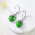 TOUPOP Sterling Silver Gemstone Celtic Knot Leverback Earrings-0-3