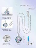 wholesale Sterling Silver Crystal Tree of Life Urn Necklace for Ashes Memorial Jewelry-0-4
