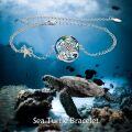wholesale TOUPOP Turtle Bracelet Anklet For Women 925 Sterling Silver Crystal Anklet Bracelet Turtle Jewelry For Women Daughtert Mom Birthday Mothers Day Christmas -0-1