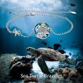 TOUPOP Sterling Silver Crystal Turtle Bracelet Anklet For Women-0-1