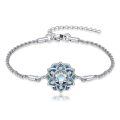 wholesale 925 Sterling Silver Lotus Charm Bracelet-0-0