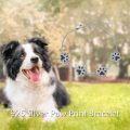 wholesale 925 Sterling Silver Black Crystal Dog Paw Print Charm Bracelet for Women-0-4