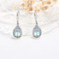 wholesale 925 Sterling Silver Tree Of Life Earrings Wholesale With Iridescent Inlay-0-2