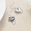 wholesale 925 Sterling Silver Gothic Rose & Witch's Heart Drop Earrings-0-4