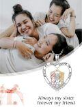 wholesale 925 Sterling Silver Heart Infinity Pendant with Sisters Forever Friendship Necklace-0-1