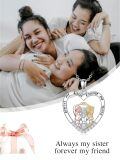 wholesale 925 Sterling Silver Heart Infinity Pendant with Sisters Forever Friendship Necklace-0-1