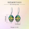 wholesale 925 Sterling Silver with Abalone Shell and Sunflower Design Drop Earrings for Women-0-5