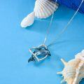 wholesale 925 Sterling Silver Blue Crystal Dolphin Pendant Necklace s for Women Girls Mom Girlfriend-0-4