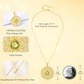wholesale 925 Sterling Silver Birthstone Sun Coin Pendant Necklace for Women-0-2