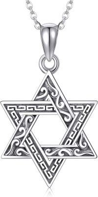 wholesale 925 Sterling Silver Star of David Pendant Jewish Necklace for Men & Women-Star Of David 1