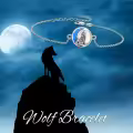 TOUPOP Sterling Silver & Stone Wolf Link Bracelet for Women-0-2
