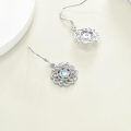 wholesale 925 Sterling Silver Moonstone Lotus Chakra Dragonfly Dangle Earrings Yoga Jewelry-0-3