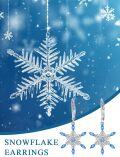 wholesale 925 Sterling Silver Snowflake Blue Crystal Dangle Earrings for Women Holiday s-0-1