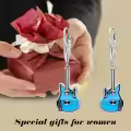 TOUPOP 925 Sterling Silver Turquoise Music Dangle Earrings For Women-0-5