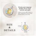 wholesale 925 Sterling Silver Sun & Moon with Stars and Rainbow Pendant Necklace-0-4