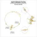 wholesale 14K Gold Dragonfly Charm Bracelet with CZ Stones - Witch's Knot Design for Women-0-2