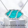 wholesale 925 Sterling Silver Necklace For Women Hexagon Gemstone Pendant Necklace Fine Jewelry Birthday Christmas Gifts For Women Her -0-3