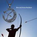 wholesale Rose Gold 925 Sterling Silver Moon & Arrow Pendant Necklace - Archer's Hunt Jewelry for Women-0-11