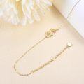 wholesale 14K Gold Lotus Flower Charm Bracelet - Elegant for Her (Christmas/Birthday/Valentine's)-0-2