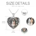 TOUPOP Sterling Silver Rose Heart Locket Necklace Gift Always In My Heart-0-5