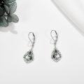 wholesale 925 Sterling Silver Green Moss Agate Filigree Teardrop Leverback Earrings Gift for Her-0-3