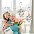 TOUPOP Sterling Silver Rose Flower Dangle Earrings Nana Jewelry-0-1
