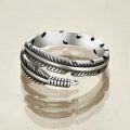wholesale TOUPOP Sterling Silver Feather Daisy Vintage Ring For Women Fashion Jewelry Birthday,ring For Women -0-3