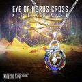 wholesale 925 Sterling Silver Rainbow Crystal Eye of Horus Ankh Cross Pendant Necklace for Women-0-3