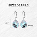 wholesale 925 Sterling Silver Teardrop Blue Moonstone Butterfly Leverback Earrings-0-4