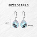 wholesale 925 Sterling Silver Blue Moonstone Butterfly Floral Drop Earrings For Women-0-4