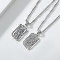 wholesale 925 Sterling Silver Saint Christopher Pendant with Chain and Virgin Mary Medallion Necklace for Men Women 3D Engraved Protection  Set-0-1