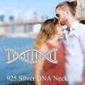 wholesale 925 Sterling Silver Cubic Zirconia Dna Pendant Necklaces for Women Girls Gifts Medical Science Jewelry 45cm Chain Length-0-5