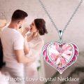 wholesale Sterling Silver Austrian Crystals Love Heart Pendant Necklace for Women-0-41