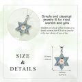 wholesale 925 Sterling Silver Abalone Shell & Amber Star of David Cross Hamsa Pendant Necklace-0-4