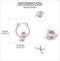 wholesale 925 Sterling Silver Corgi Dog Hoop Earrings for Women Girls Mothers Day Gift Animal Jewelry 43chars-0-4
