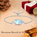 wholesale 925 Sterling Silver Blue Lapis Lazuli Hexagonal Adjustable Bolo Bracelet for Women Fine s-0-21